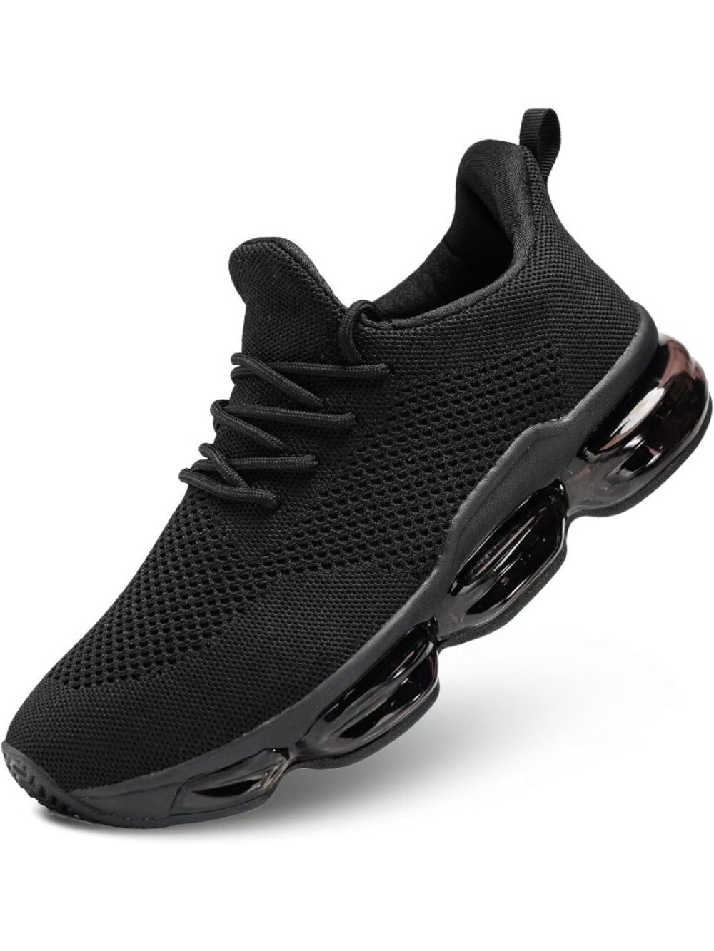 Men's Black Walking Shoes Casual Fashion Silp On Tennis Running Sneakers Comfort